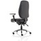Barcelona Bonded Leather Operator Chair, Height Adjustable Arms, Black
