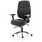 Barcelona Bonded Leather Operator Chair, Height Adjustable Arms, Black