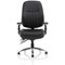 Barcelona Bonded Leather Operator Chair, Height Adjustable Arms, Black