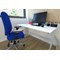 Barcelona Operator Chair, Height Adjustable Arms, Blue
