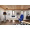 Barcelona Operator Chair, Height Adjustable Arms, Blue