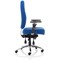 Barcelona Operator Chair, Height Adjustable Arms, Blue