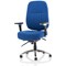 Barcelona Operator Chair, Height Adjustable Arms, Blue