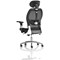 Sanderson II Mesh Back Operator Chair, Headrest, Height Adjustable Arms, Black