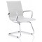 Nola Soft Bonded Leather Cantilever Chair, White Nola Soft Bonded Leather Cantilever Chair, White