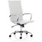 Nola High Back Executive Chair, Fixed Height Arms, White