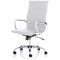 Nola High Back Executive Chair, Fixed Height Arms, White
