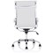 Nola High Back Executive Chair, Fixed Height Arms, White
