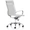 Nola High Back Executive Chair, Fixed Height Arms, White