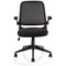 Crew Task Mesh Back Operator Chair, Folding Arms, Black