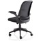 Crew Task Mesh Back Operator Chair, Folding Arms, Black