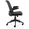 Crew Task Mesh Back Operator Chair, Folding Arms, Black