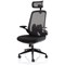 Sigma Executive Mesh Back Chair, Headrest, Folding Arms, Black