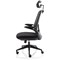 Sigma Executive Mesh Back Chair, Headrest, Folding Arms, Black