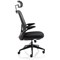 Sigma Executive Mesh Back Chair, Headrest, Folding Arms, Black