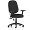 Eclipse Plus II Lever Task Operator Chair With Pump Lumbar, Folding Arms, Black Eclipse Plus II Lever Task Operator Chair With Pump Lumbar, Folding Arms, Black