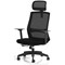 Ventra Mesh Task Chair, Black, Headrest