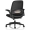 Crew 2 Task Operator Mesh Back Chair, Folding Arms, Black