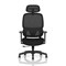 Rowan Mesh Back Chair With Headrest, Adjustable Arms, Black