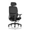 Rowan Mesh Back Chair With Headrest, Adjustable Arms, Black