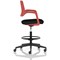 Cosmo Hi Rise Chair Red Frame Black Seat