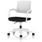 Cosmo Task Operator Chair, White Frame, Black