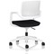 Cosmo Task Operator Chair, White Frame, Black