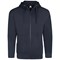 ORN Macaw Zipped Hoodie, Unisex, Navy Blue, Medium