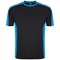 ORN Avocet Unisex Wicking T-Shirt, Black/Reflex Blue, XS