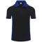 ORN Avocet Wicking Polo Shirt, Unisex, Black/Royal Blue, Small