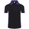 ORN Avocet Wicking Polo Shirt, Unisex, Black/Purple, XS