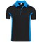 ORN Avocet Wicking Polo Shirt, Unisex, Black/Reflex Blue, XS