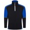 ORN Fireback Quarter Zip Sweatshirt, Unisex, Black/Royal Blue 5XL