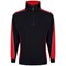 ORN Avocet Quarter Zip Sweatshirt, Unisex, Black/Red, 5XL