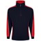 ORN Avocet Quarter Zip Sweatshirt, Unisex, Navy Blue/Red, XL