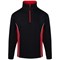 ORN Silverswift Quarter Zip Sweatshirt, Unisex, Black/Red, 5XL