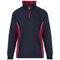 ORN Silverswift Quarter Zip Sweatshirt, Unisex, Navy Blue/Red, 2XL