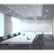 Oslo Square Boardroom Table, 1600mm Wide, White Frame with Wooden Leg and Edge