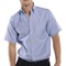 Beeswift Oxford Shirt, Short Sleeve, Blue, 14.5