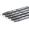 Pentel Pointliner Pigment Pen, Assorted Sizes, Black, Pack of 5