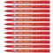 Pentel Permanent Marker Super Fine Point Red Pack of 12