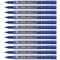 Pentel Permanent Marker Super Fine Point Blue Pack of 12
