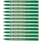 Pentel Permanent Marker Super Fine Point Green Pack of 12