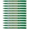 Pentel Permanent Marker Fine Point Green Pack of 12