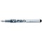 Pilot V Disposable Fountain Pen, White Barrel with Iridium Nib, Black, Pack of 12