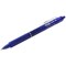 Pilot FriXion Clicker Rollerball Pen, Retractable, Erasable, 0.7mm Tip, 0.35mm Line, Blue, Pack of 12