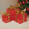 LED Outdoor/Indoor Light Up Christmas Presents Red Pack of 3 GH9068