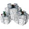LED Outdoor/Indoor Light Up Christmas Presents Silver Pack of 3 GH9069