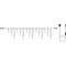 LED Black Rubber Icicle Lights 20m Warm White