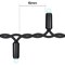 LED IP65 Black Rubber Cluster Lights Warm White 5m
